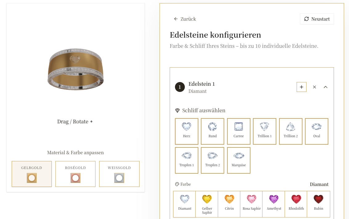 3D-Ring-Konfigurator Ansicht 1